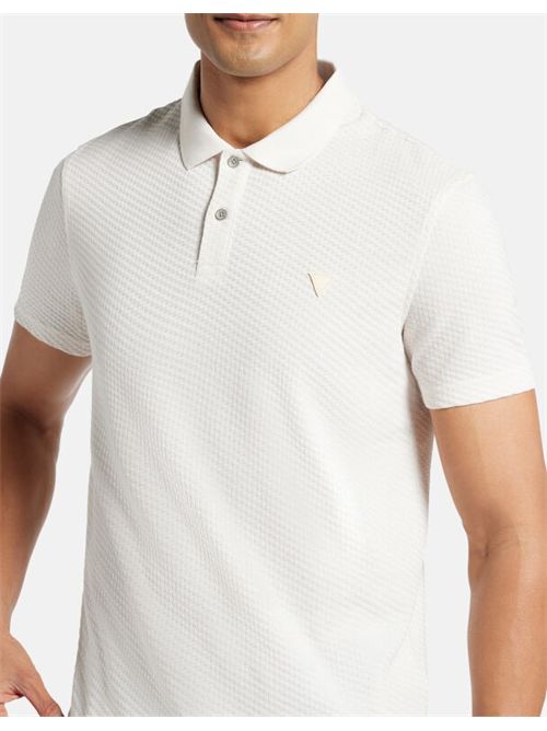 Polo da uomo beige GUESS | M5RP01KCLQ2/G9L9